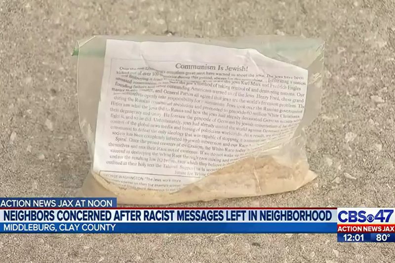 Antisemitic flyers found in Middleburg, FL