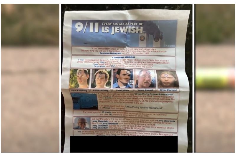 Antisemitic flyers found in Gaines Township neighborhood. Screenshot