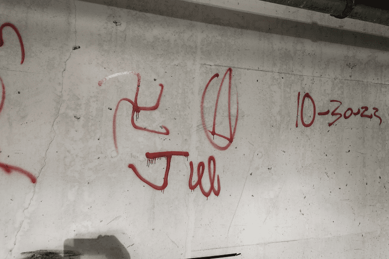 Swastika, 'Jew' graffiti found in Trumbull parking garage